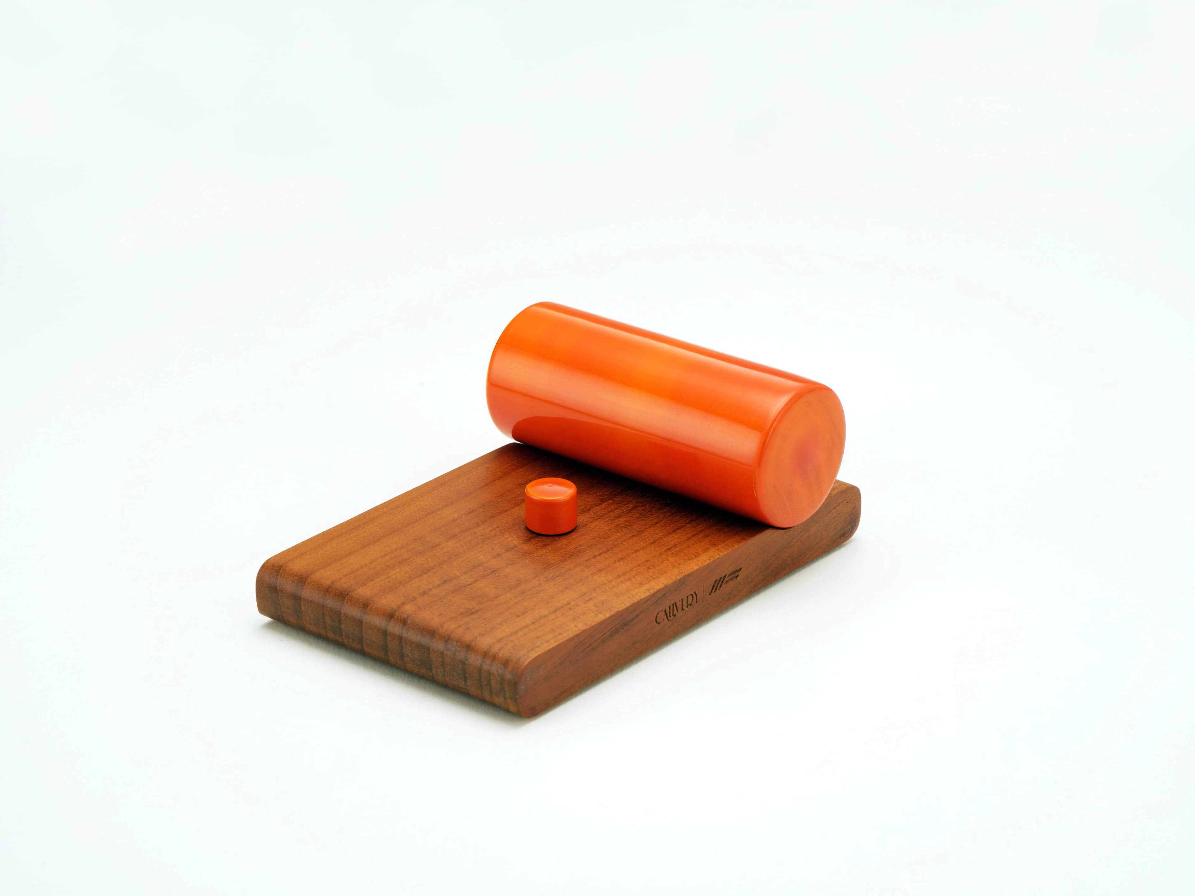 Orange Lacquer Desk Sculpture