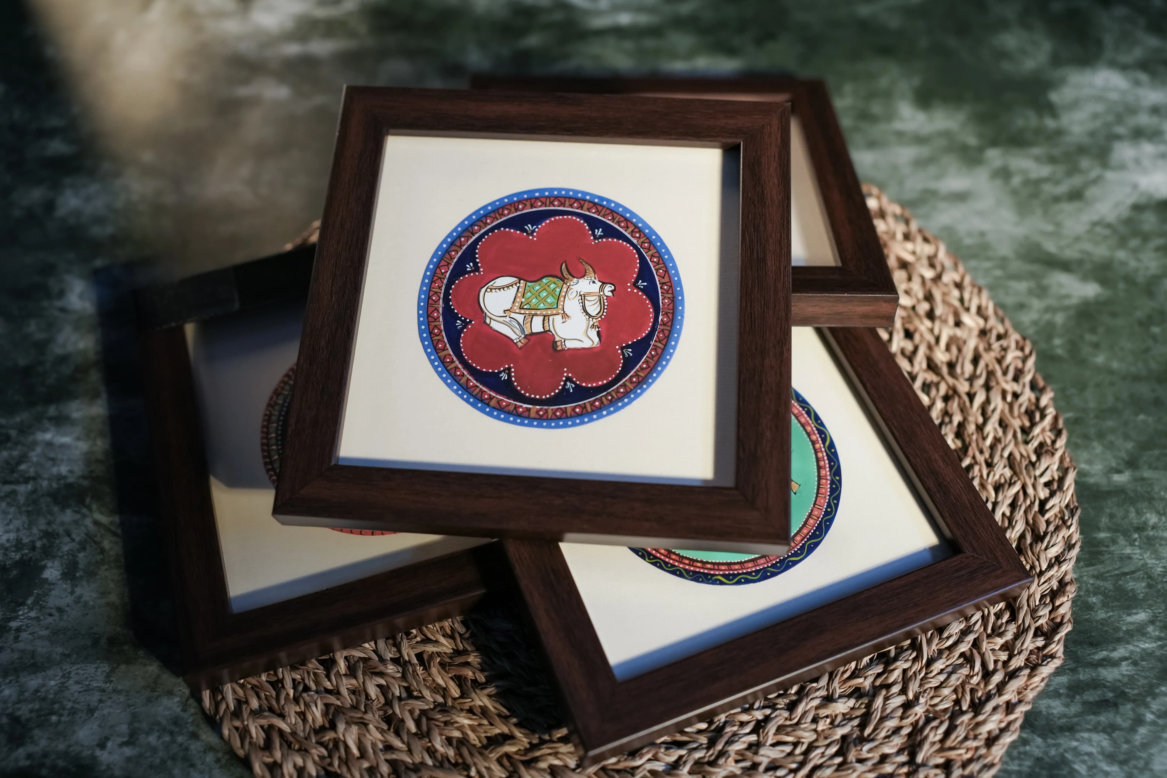Framed Ganjifa Cards Collection