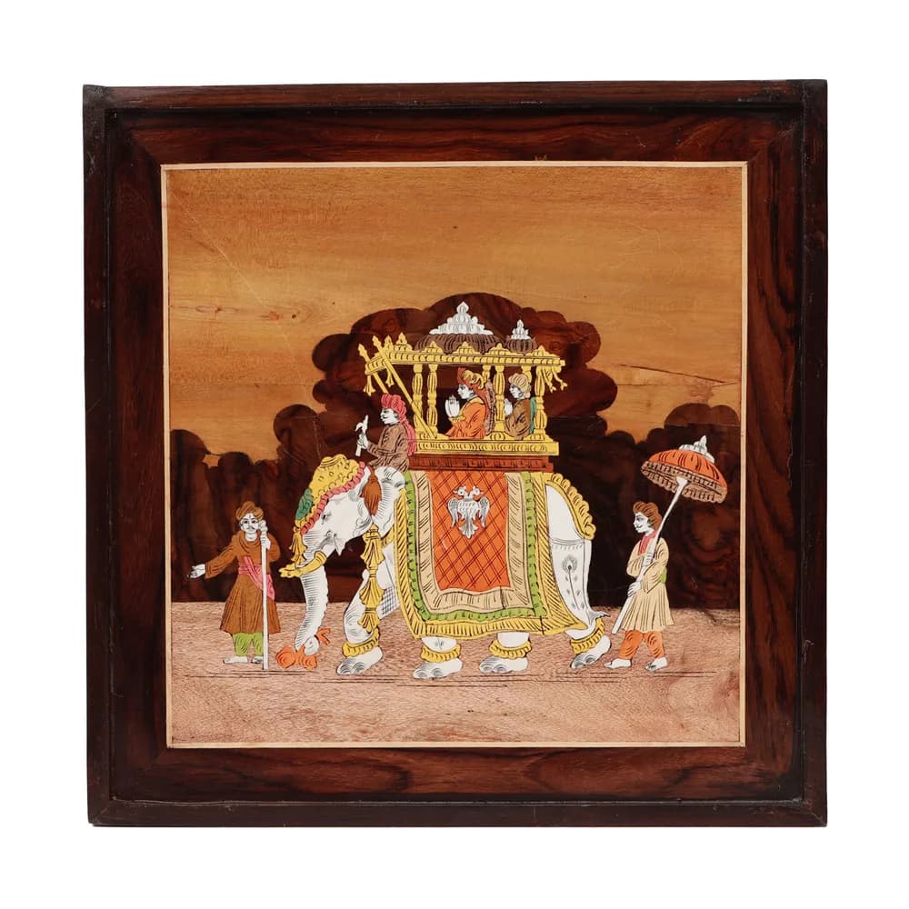 Rosewood Inlay — Royal Elephant Procession